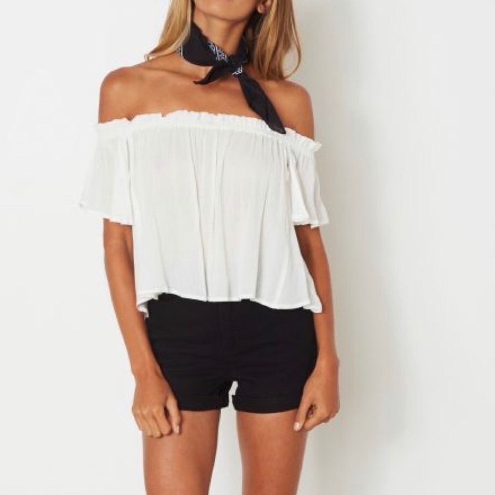 White Off the Shoulder Top